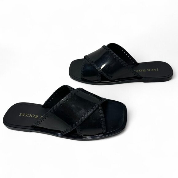 JACK ROGERS Sloane X Band Jelly Sandals, Black, Sz 7, NEW IN BOX - Picture 8 of 11